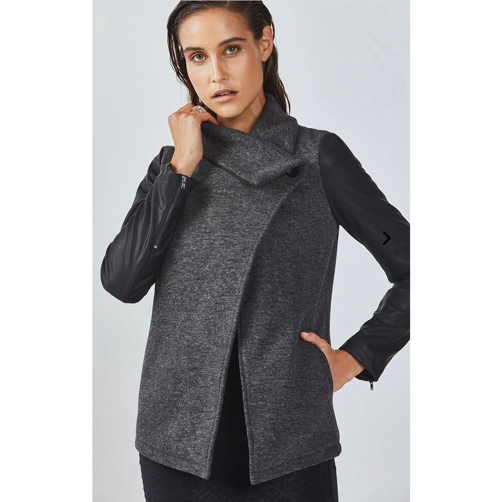 Fabletics Milano Coat Gray Black